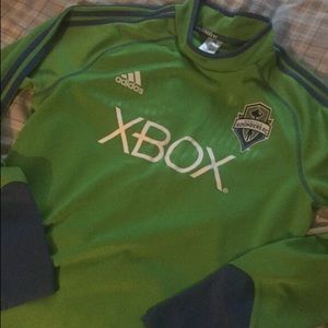 Green adidas SEA sounders pullover training top